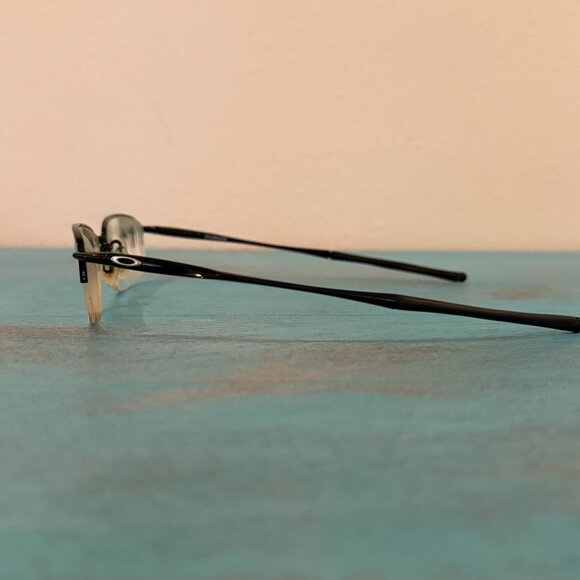 Oakley Clubface Polished Black Half-Rim Eyeglass Frames w/ Case (OX 3102-0152) - Picture 3 of 7